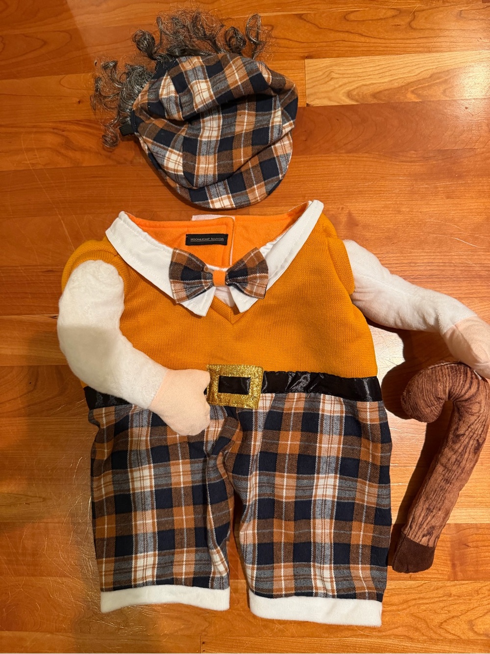 Moonlight Manor Old Man Grandpa Dog Costume XL Like New Halloween